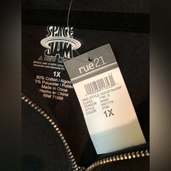 SPACE JAM CROPPED GRAPHIC HOODIE - Picture 6 of 6